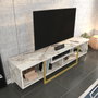 Hanah Home Asal 150 - Gold, Ephesus Soporte de TV Oro y Blanco